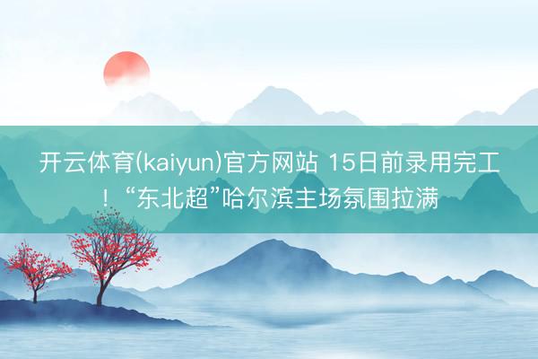 开云体育(kaiyun)官方网站 15日前录用完工!“东北超”哈尔滨主场氛围拉满