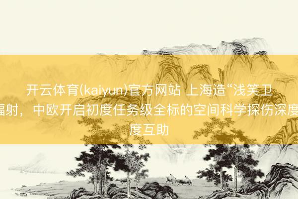 开云体育(kaiyun)官方网站 上海造“浅笑卫星”辐射，中欧开启初度任务级全标的空间科学探伤深度互助