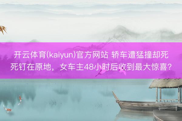 开云体育(kaiyun)官方网站 轿车遭猛撞却死死钉在原地,女车主48小时后收到最大惊喜?