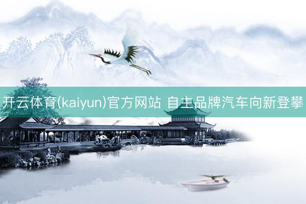 开云体育(kaiyun)官方网站 自主品牌汽车向新登攀